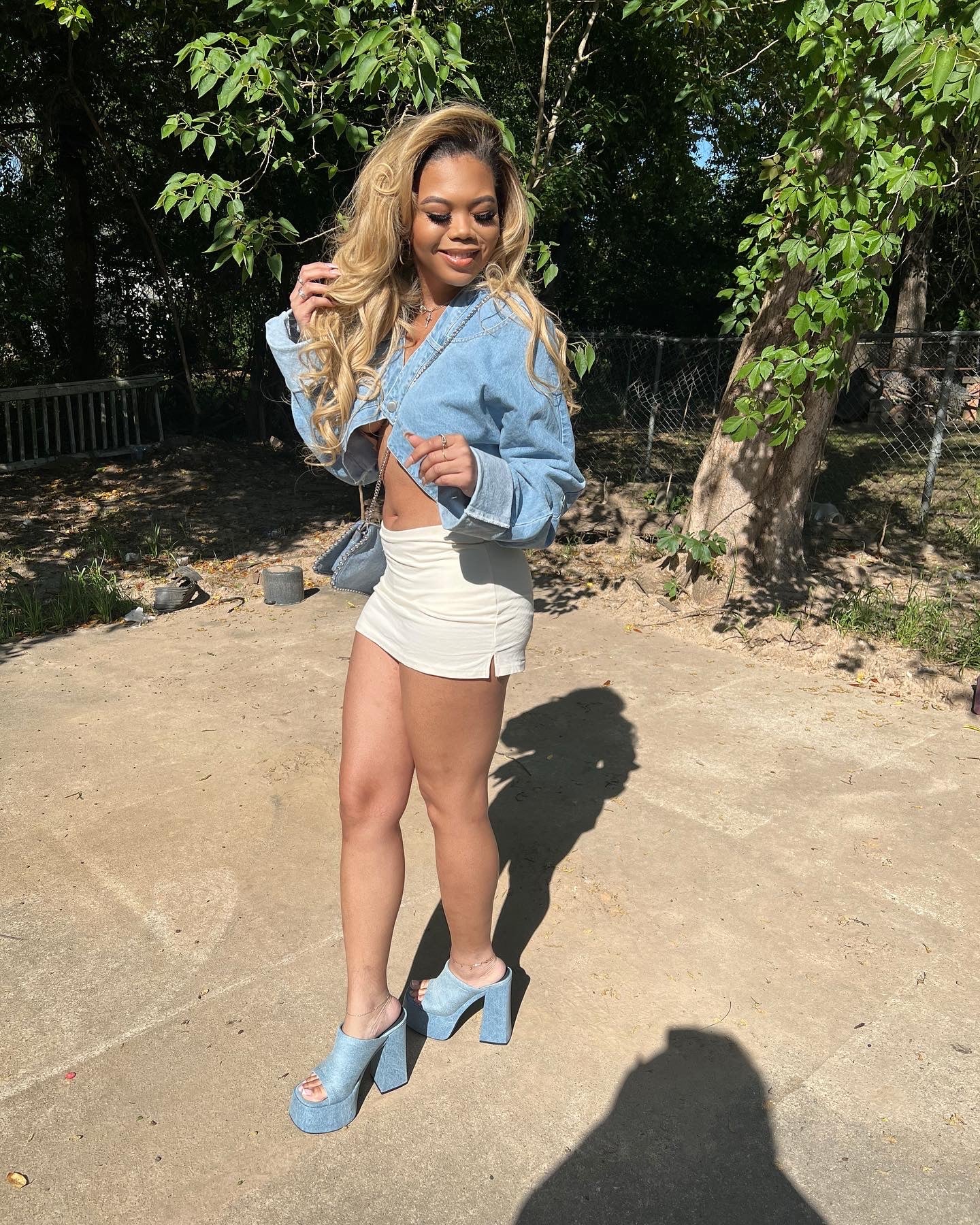 Irregular Denim Top